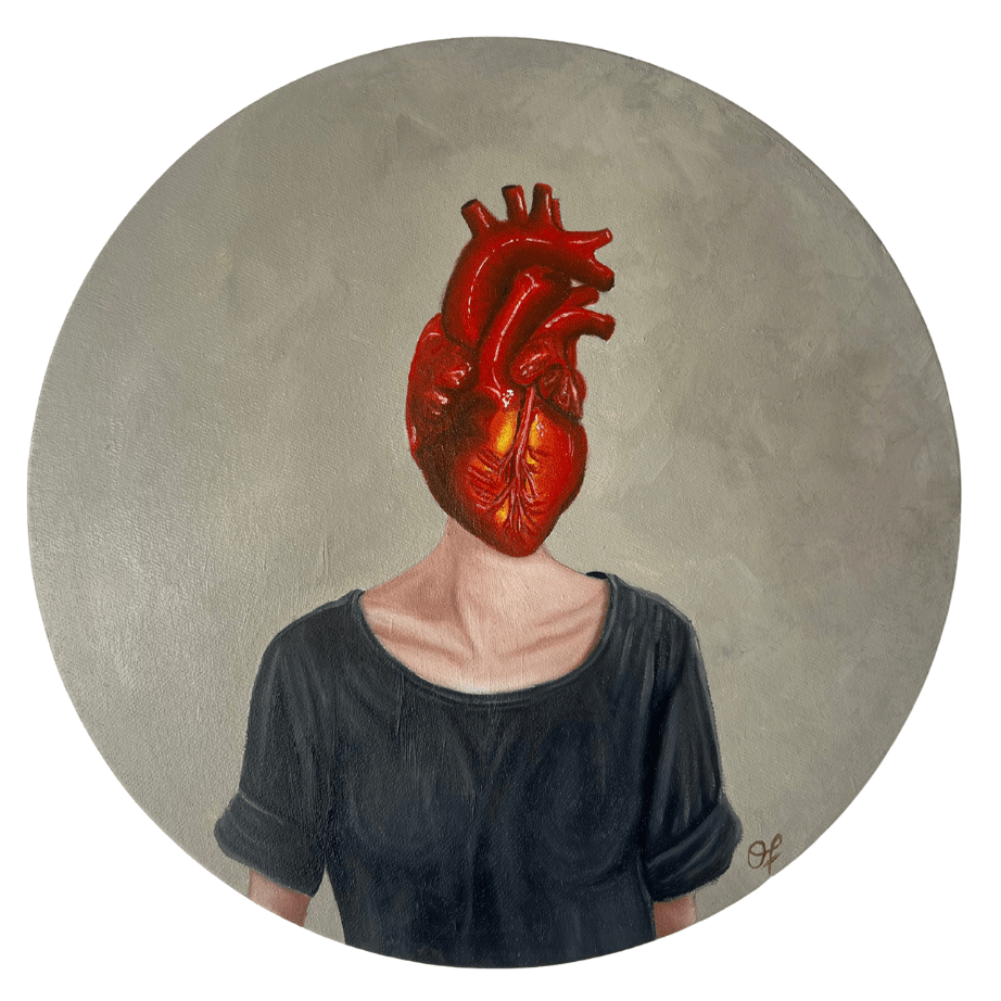 Heart Girl 2 - Olivia Franklin Art