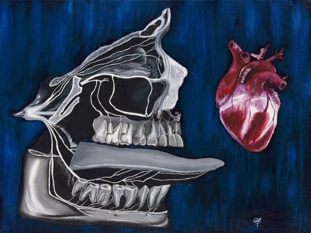 Eat Your Heart Out Original Painting 18x24 - Olivia Franklin Art