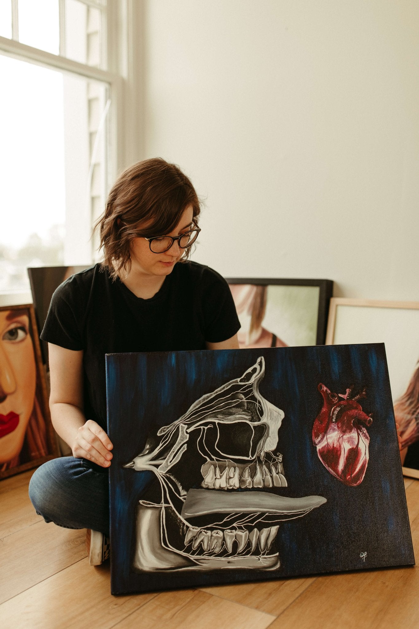 Eat Your Heart Out Original Painting 18x24 - Olivia Franklin Art