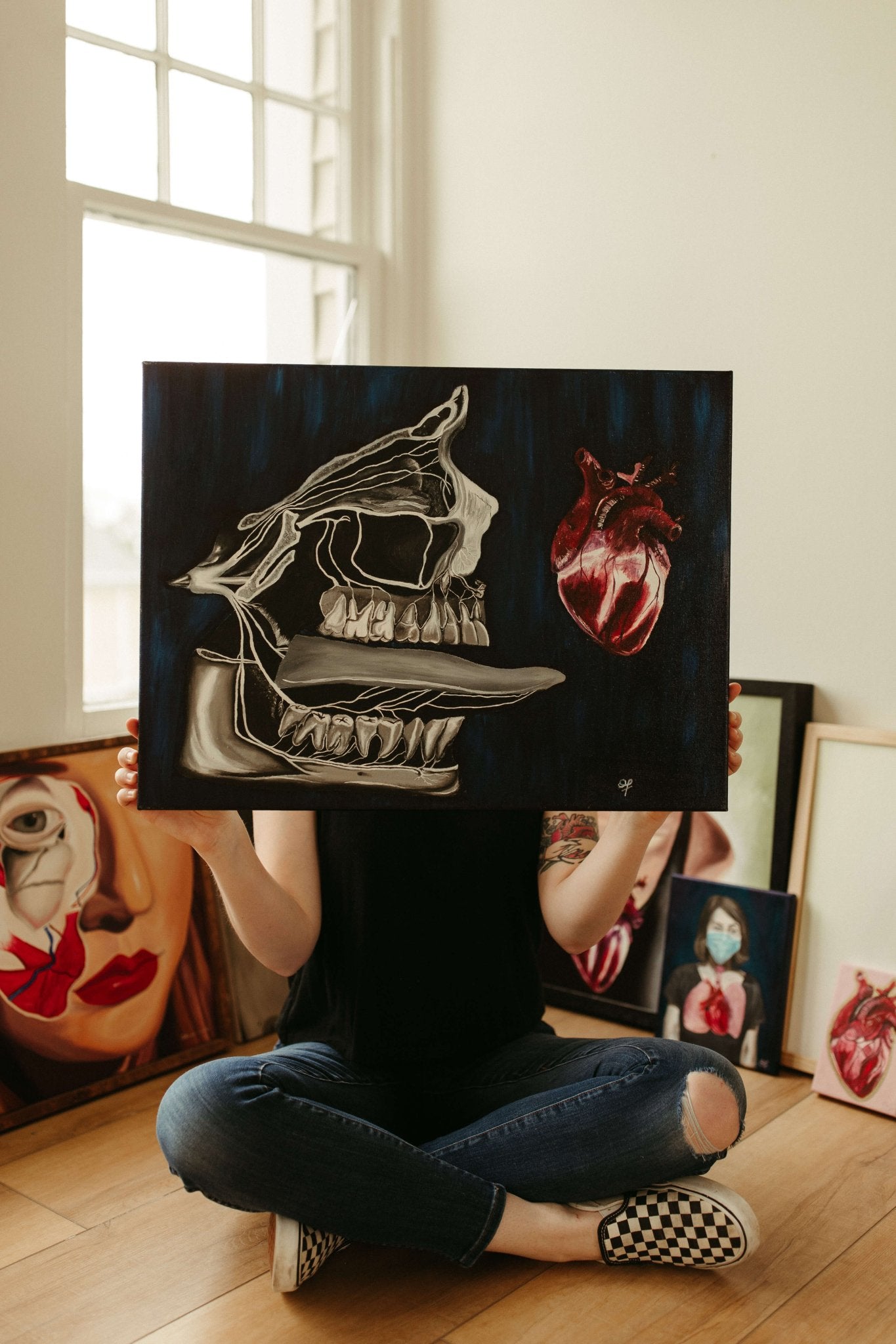 Eat Your Heart Out Original Painting 18x24 - Olivia Franklin Art
