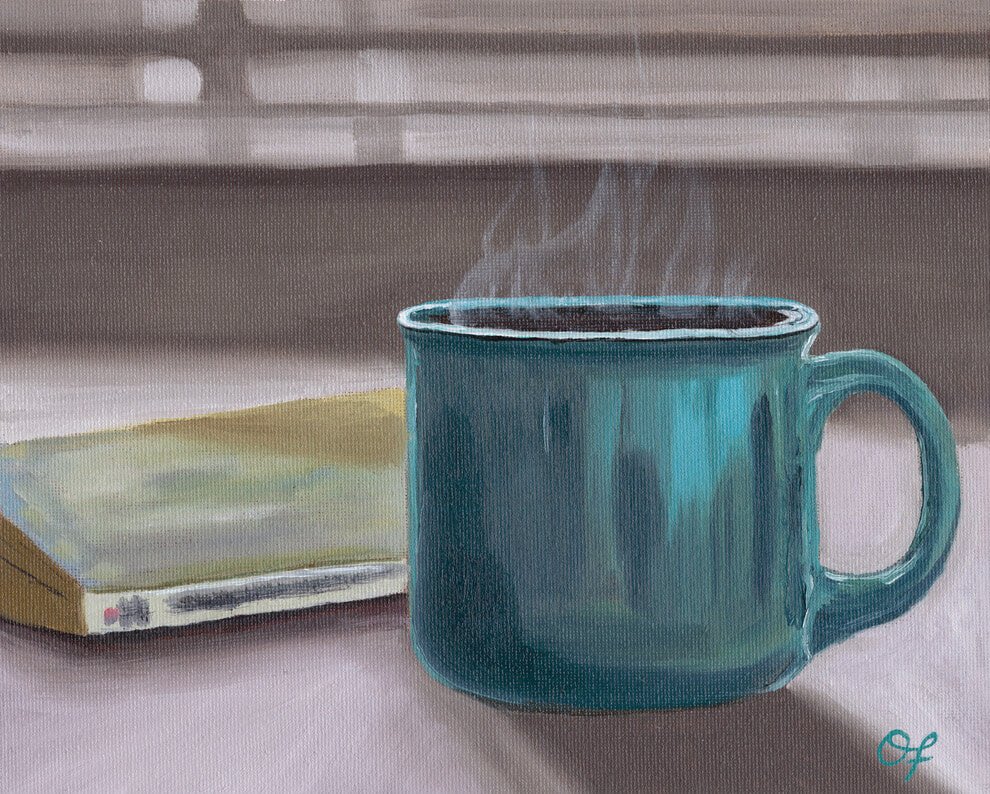 First Cup Print 8x10 - Olivia Franklin Art