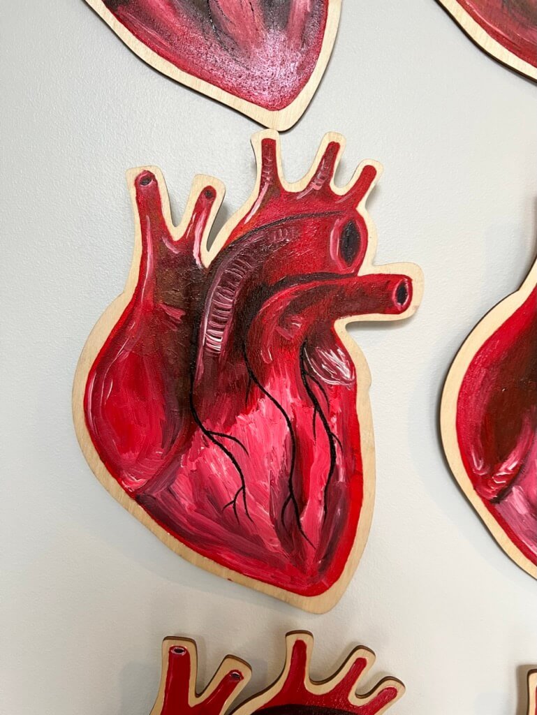 Heart Panel Original Painting - Olivia Franklin Art