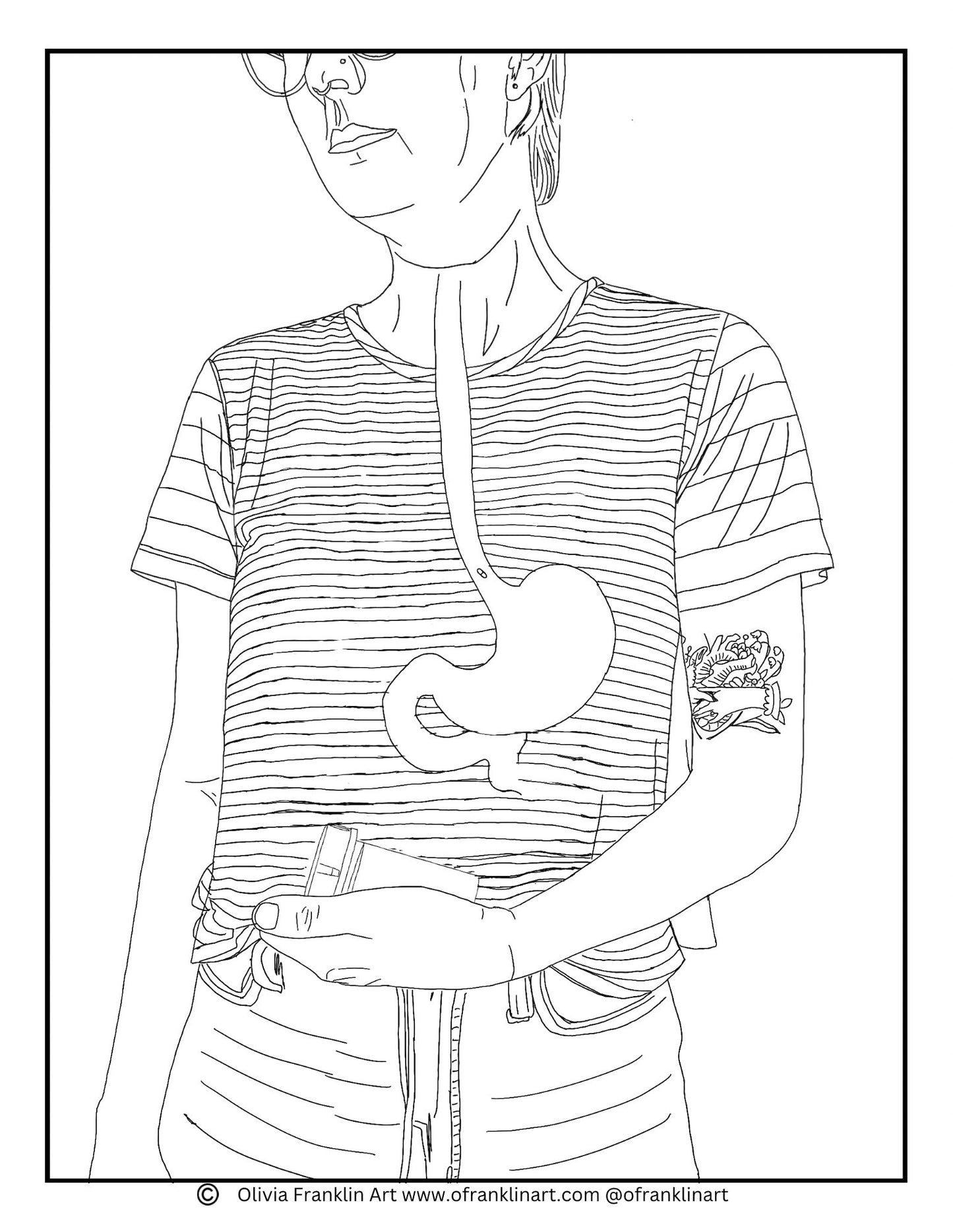 It's okay to get help coloring page - Olivia Franklin Art