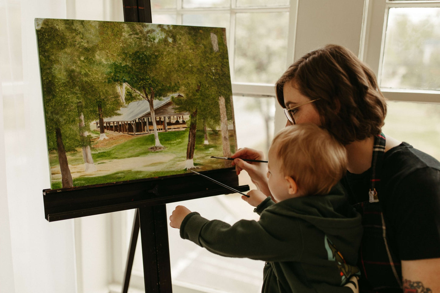 Lumpkin Campground Original Painting - Olivia Franklin Art
