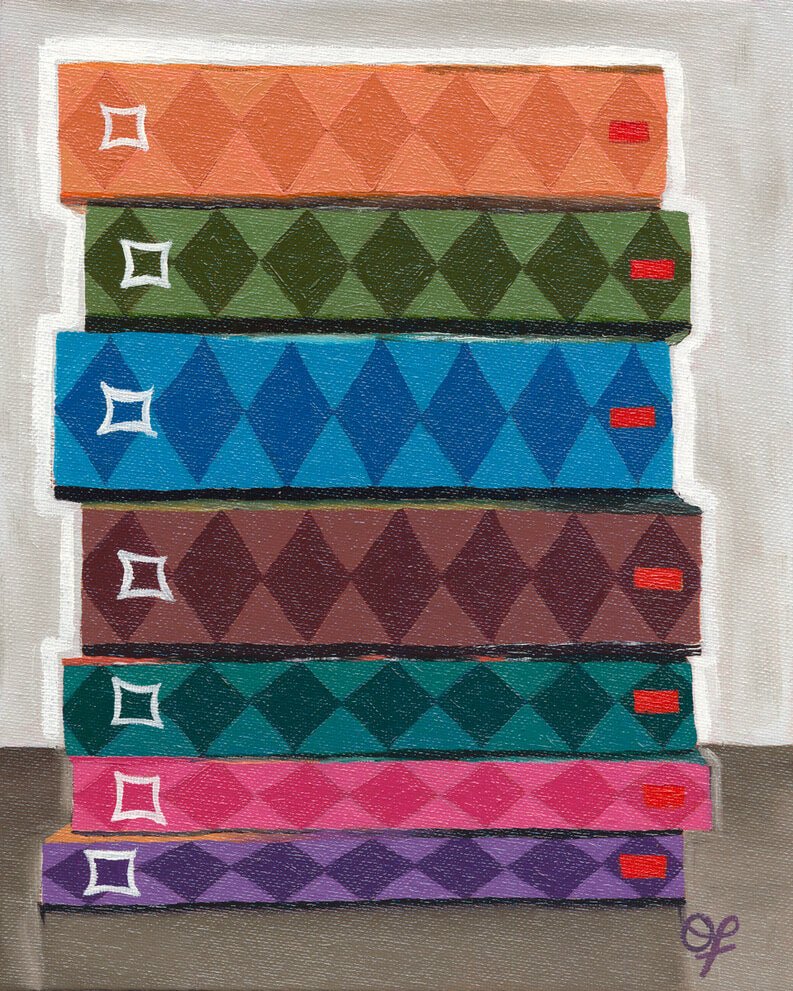 Magical Bookstack Print 8x10 - Olivia Franklin Art
