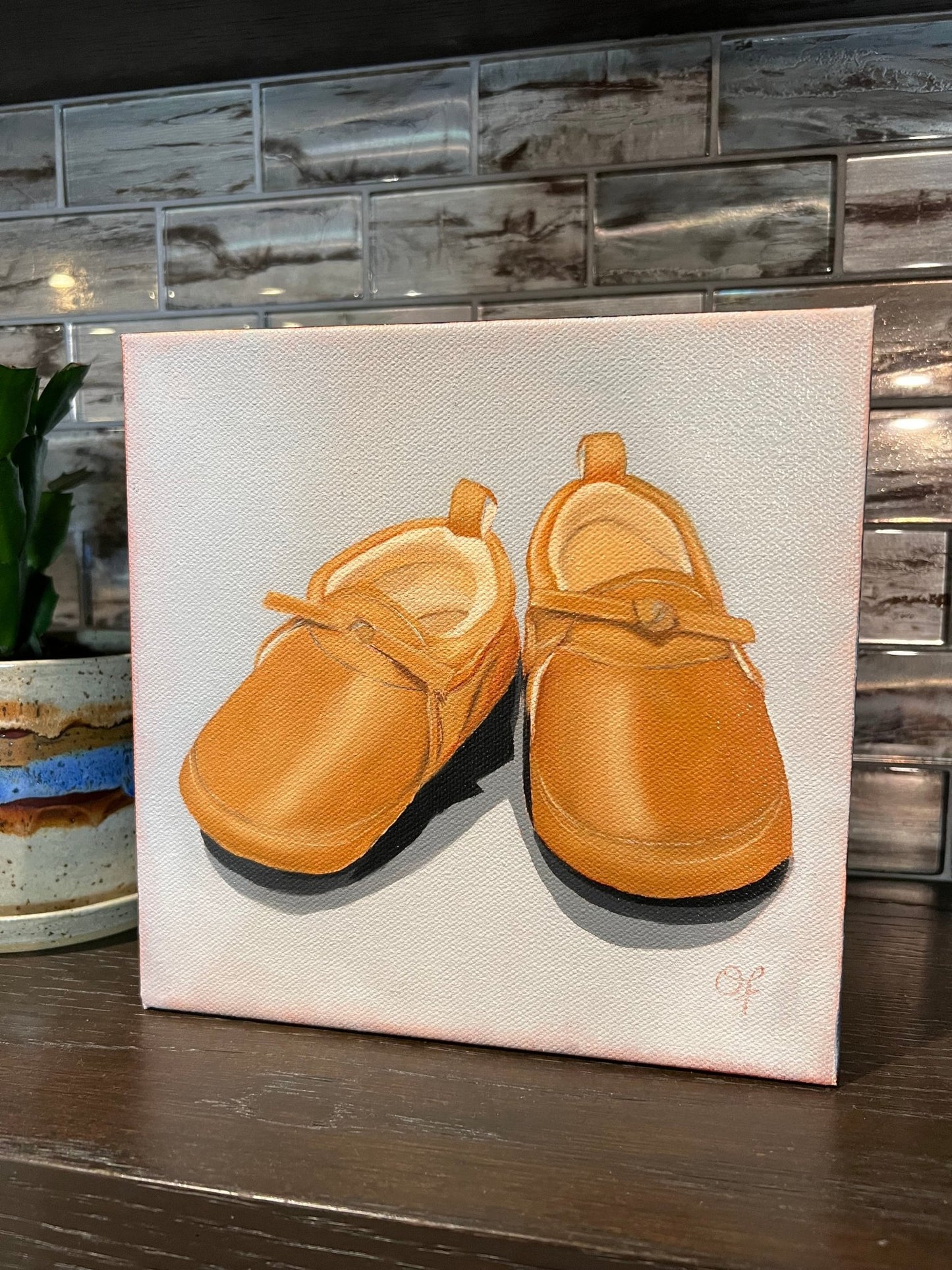 Oliver's baby shoe's - Olivia Franklin Art
