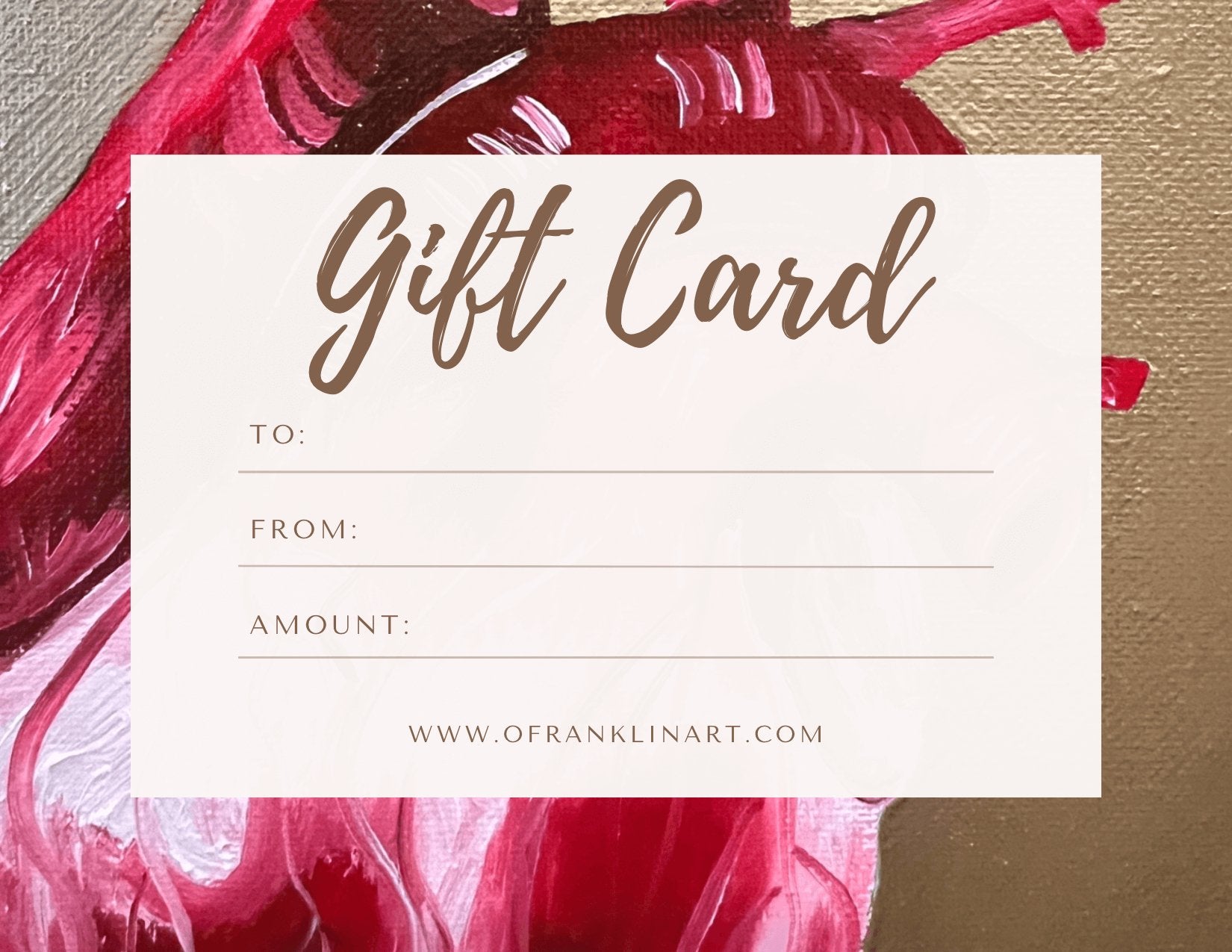 Olivia Franklin Art Gift Cards - Perfect For Last-minute Gifts