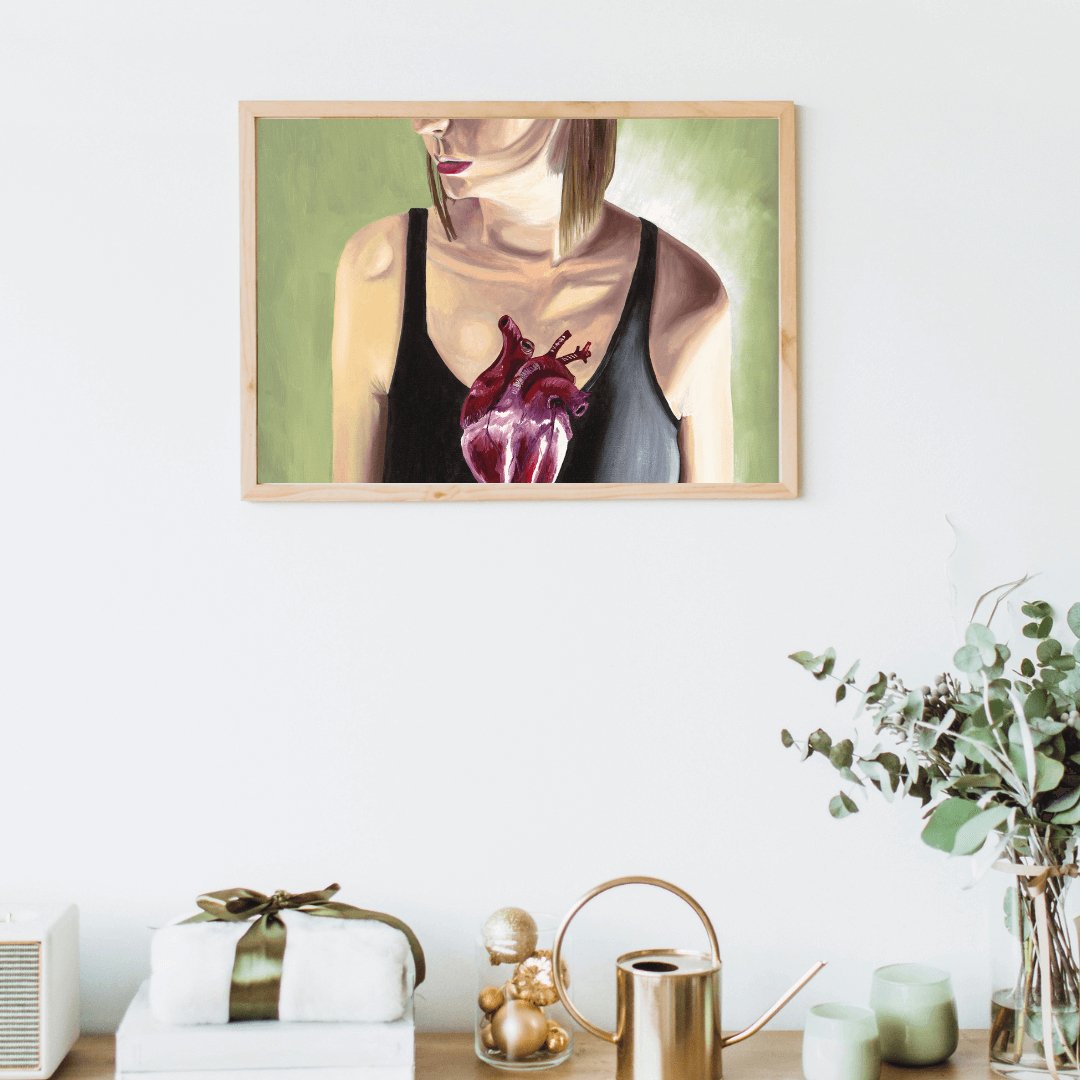 Open Heart Art Print - Olivia Franklin Art