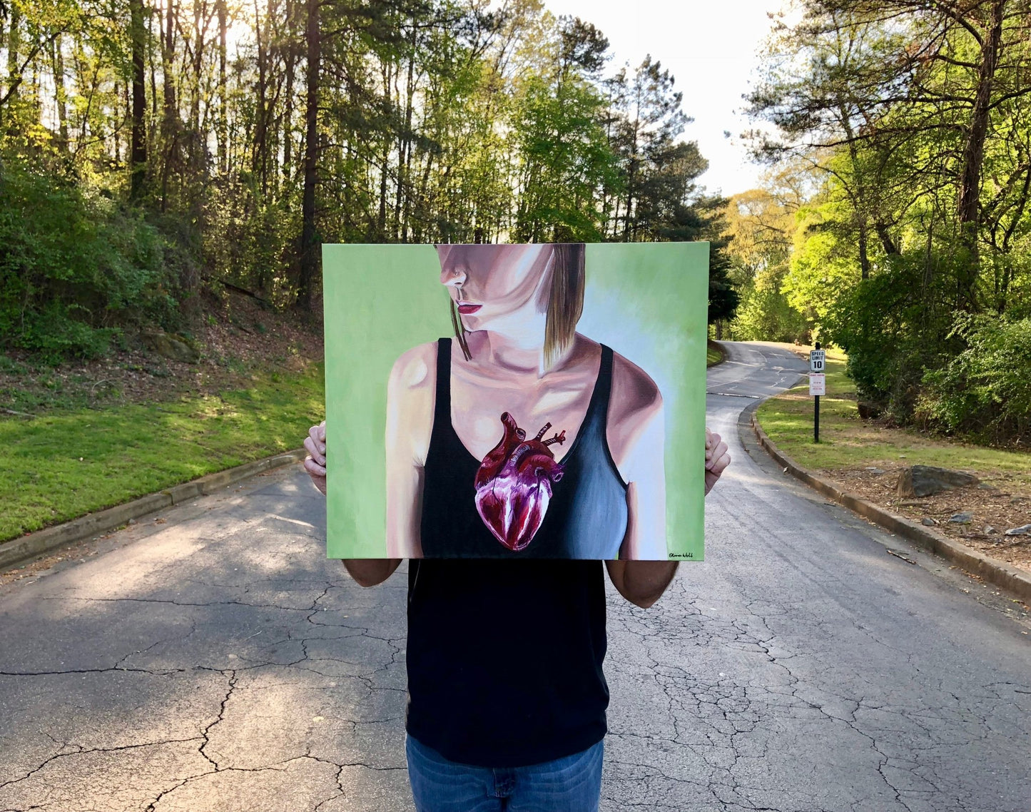 Open Heart Original - Olivia Franklin Art