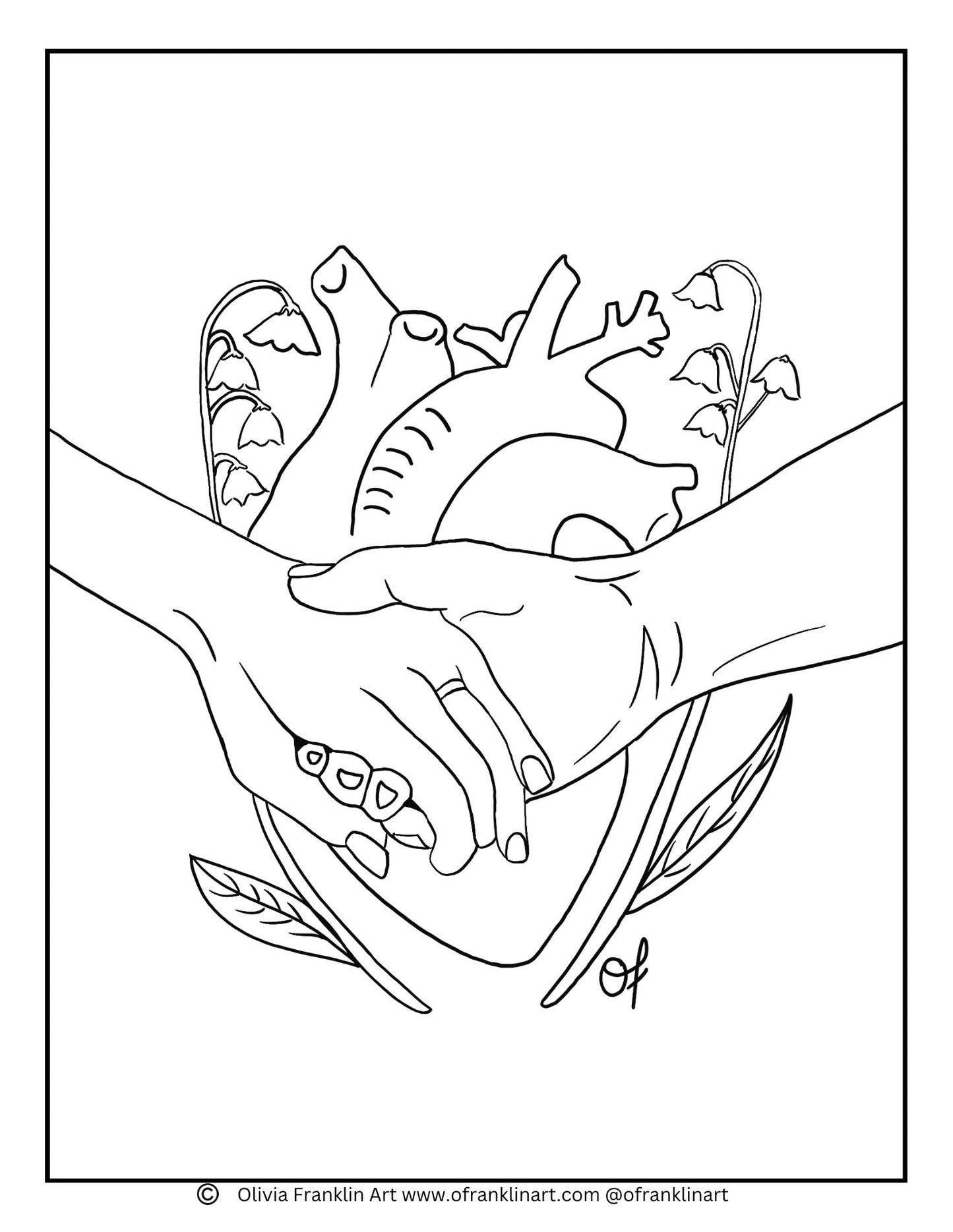 Two as One Coloring Page - Olivia Franklin Art