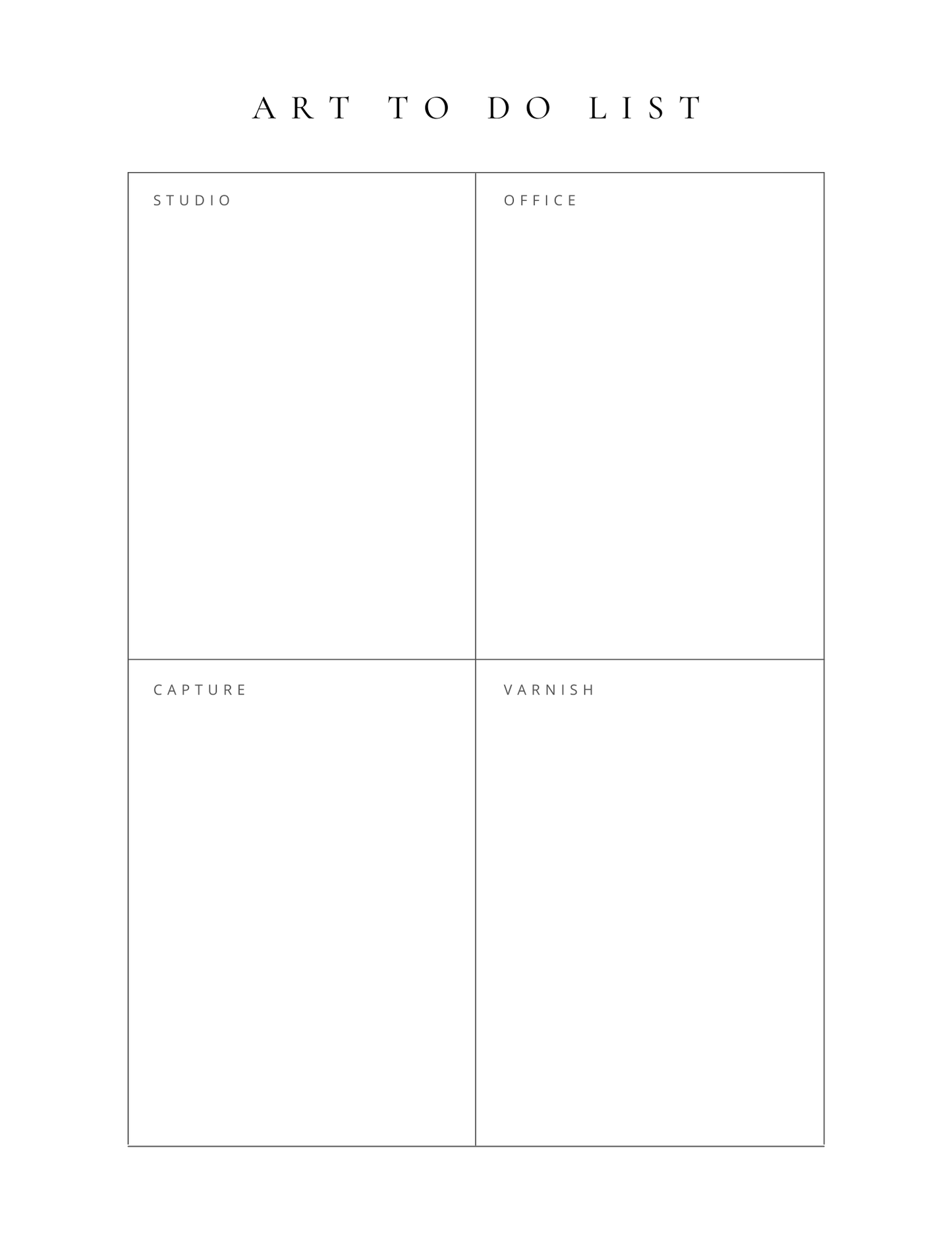 Download Weekly Planner for Painters - Olivia Franklin Art