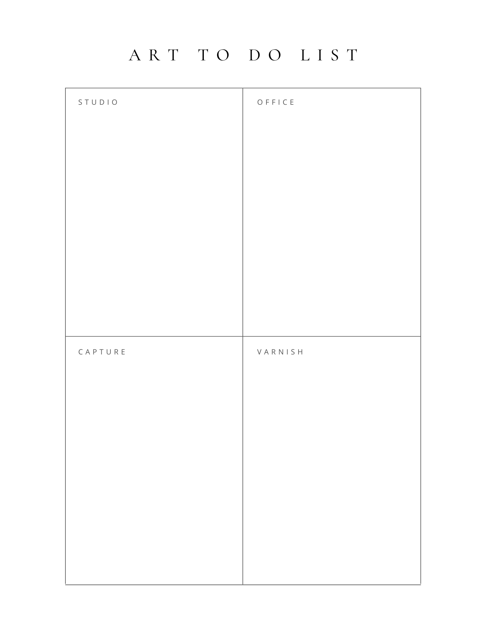 Download Weekly Planner for Painters - Olivia Franklin Art