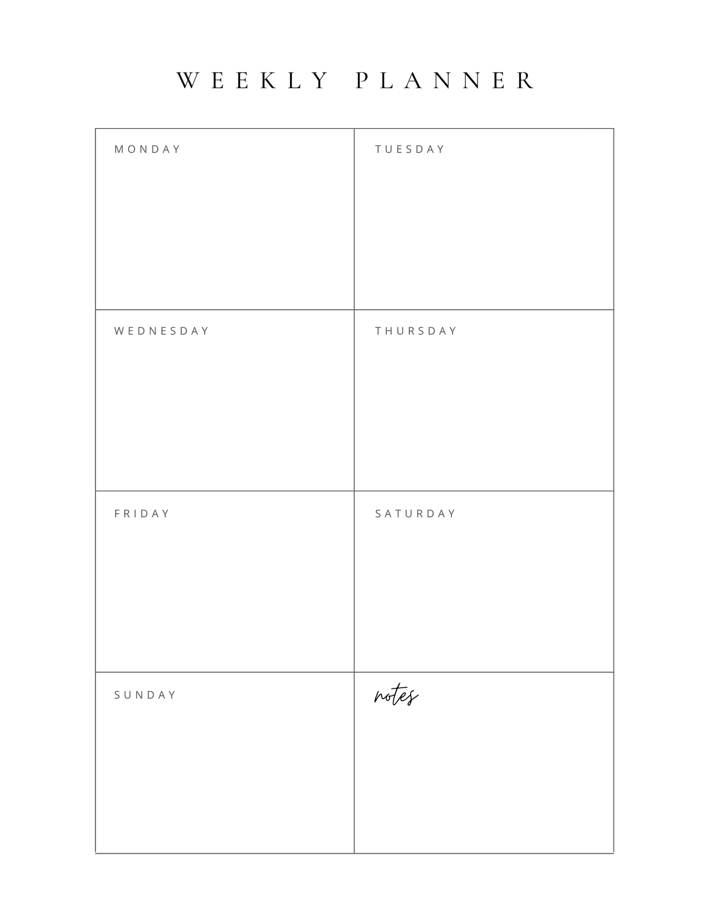 Download Weekly Planner for Painters - Olivia Franklin Art