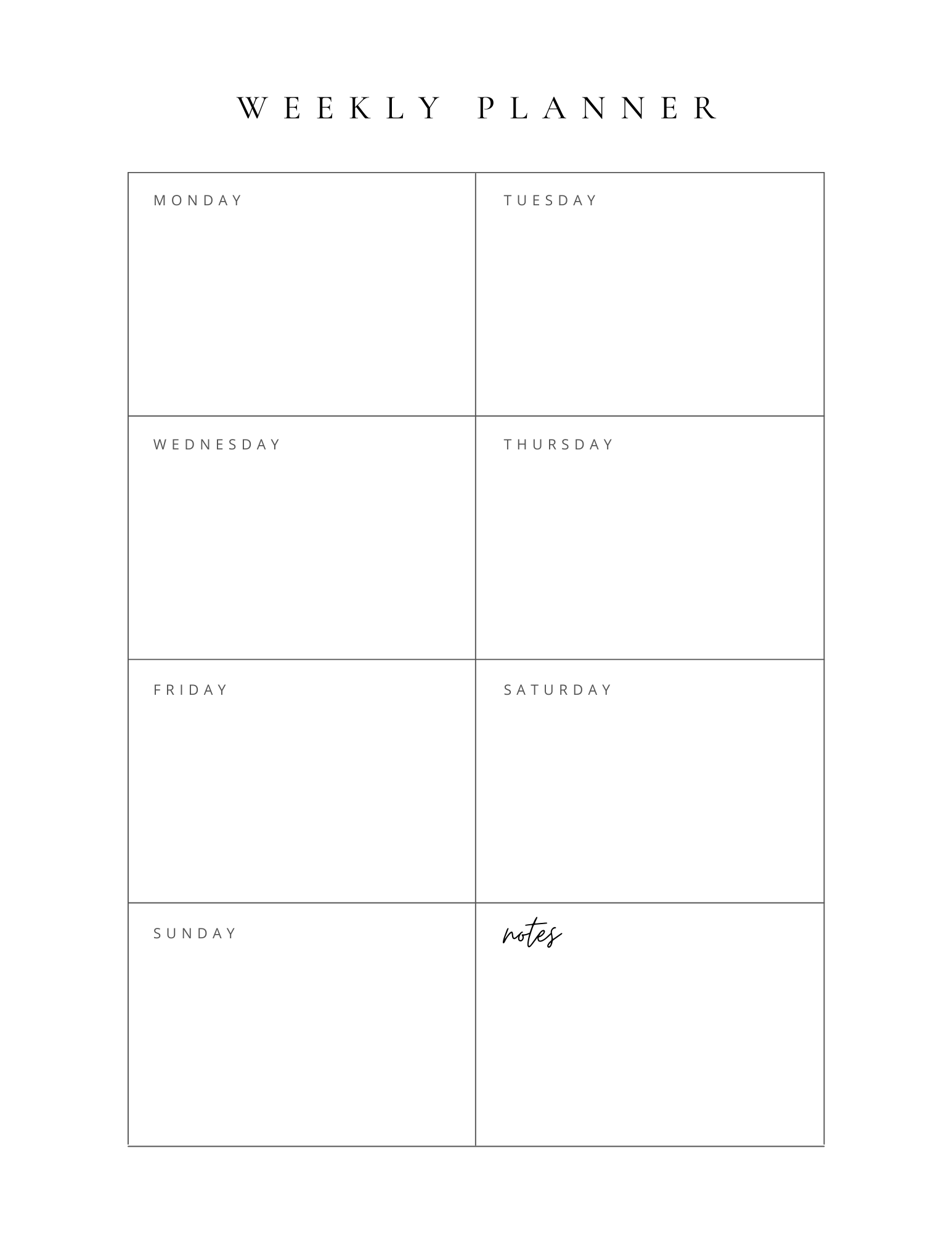 Download Weekly Planner for Painters - Olivia Franklin Art