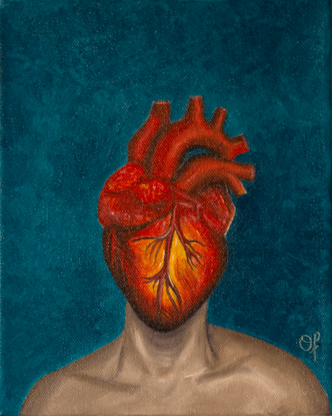 Heart Girl 3 - Olivia Franklin Art