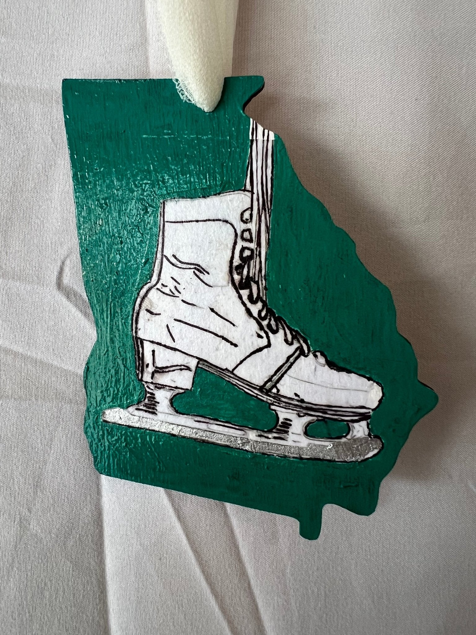 Ice Skate Georgia Ornaments - Olivia Franklin Art