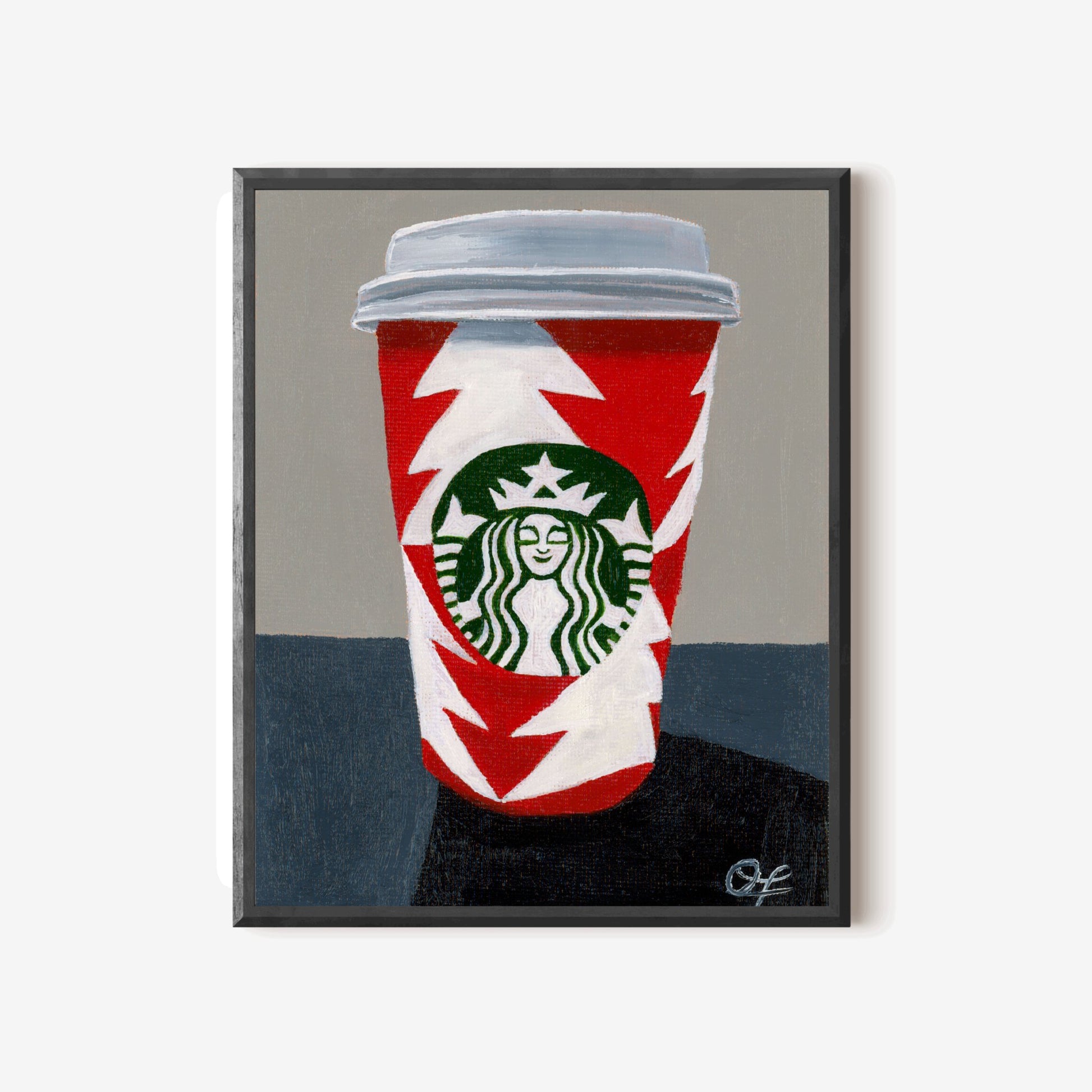 Starbucks Holiday Cup '22 Print - Olivia Franklin Art