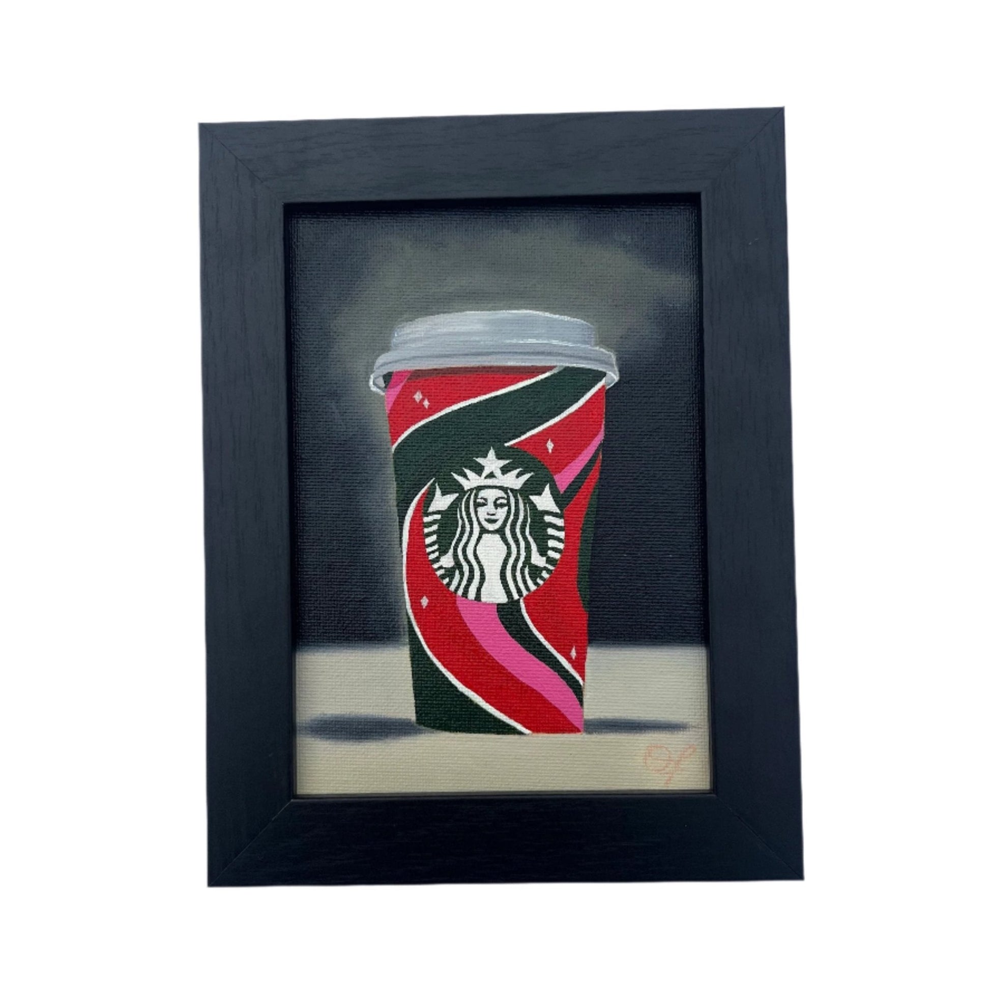 Starbucks Holiday Cup '23 Original - Olivia Franklin Art