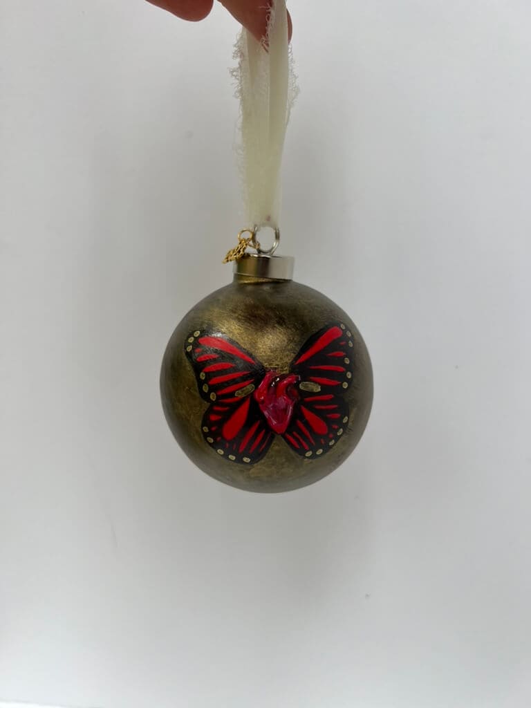 2023 Butterfly Heart Ornament - Olivia Franklin Art