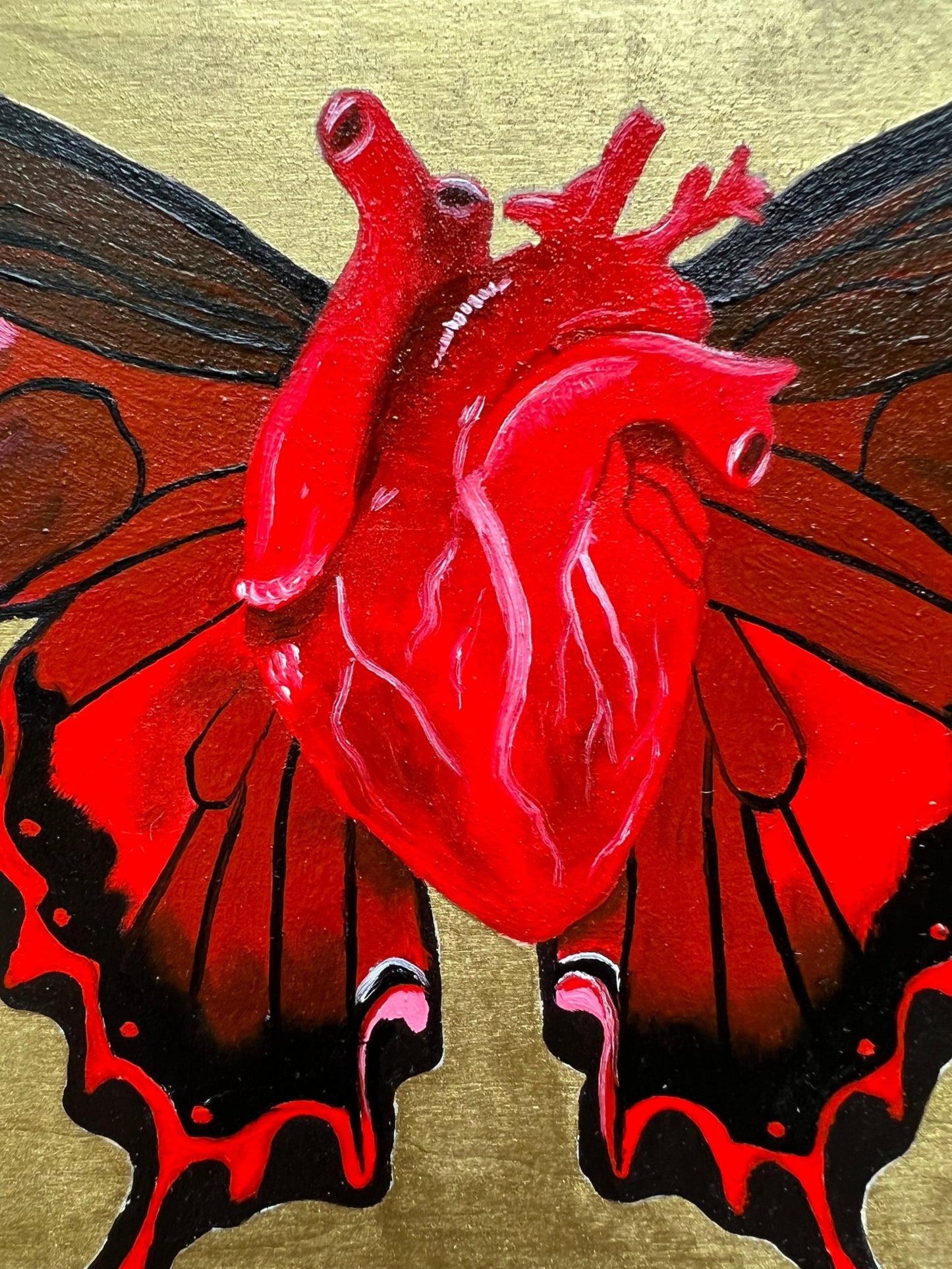 Butterfly Heart Original 10x10 - Olivia Franklin Art