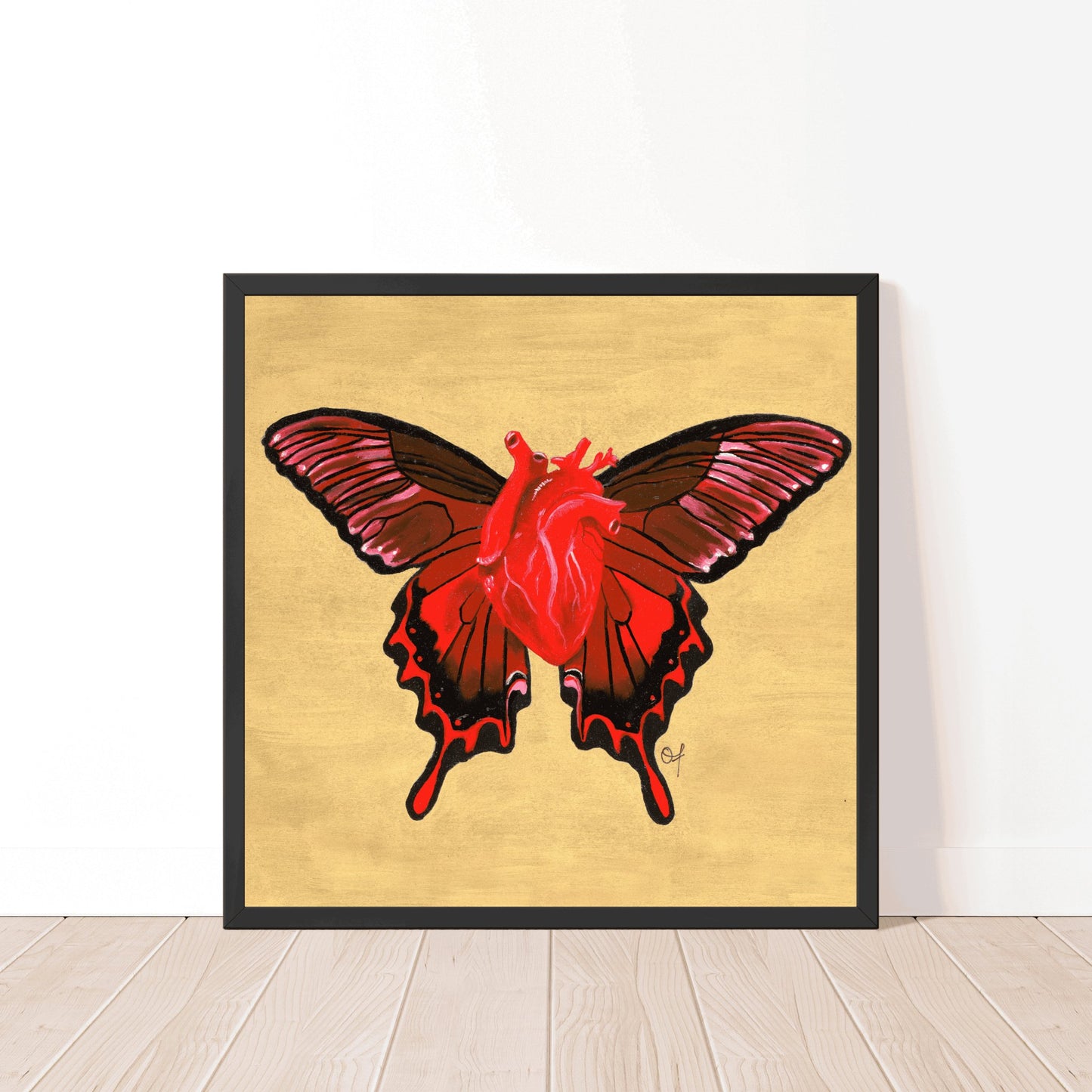 Butterfly Heart Print - Olivia Franklin Art