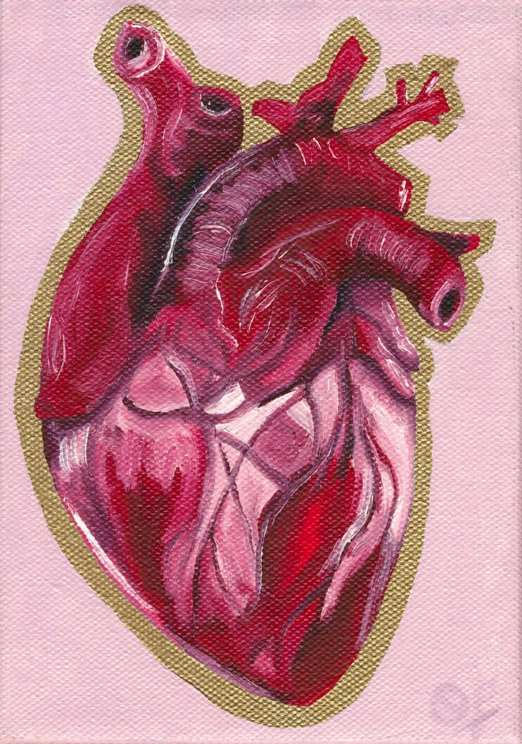 Heart Giclee Art Print 5x7 - Olivia Franklin Art