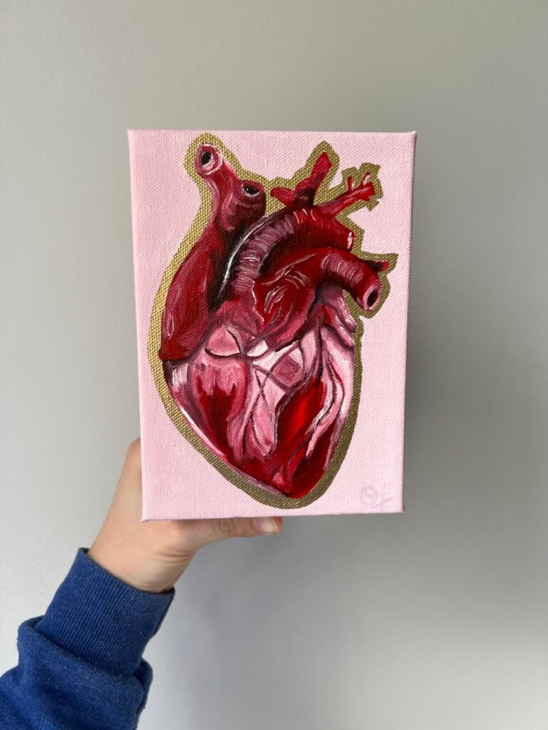 Heart Original 5x7 - Olivia Franklin Art