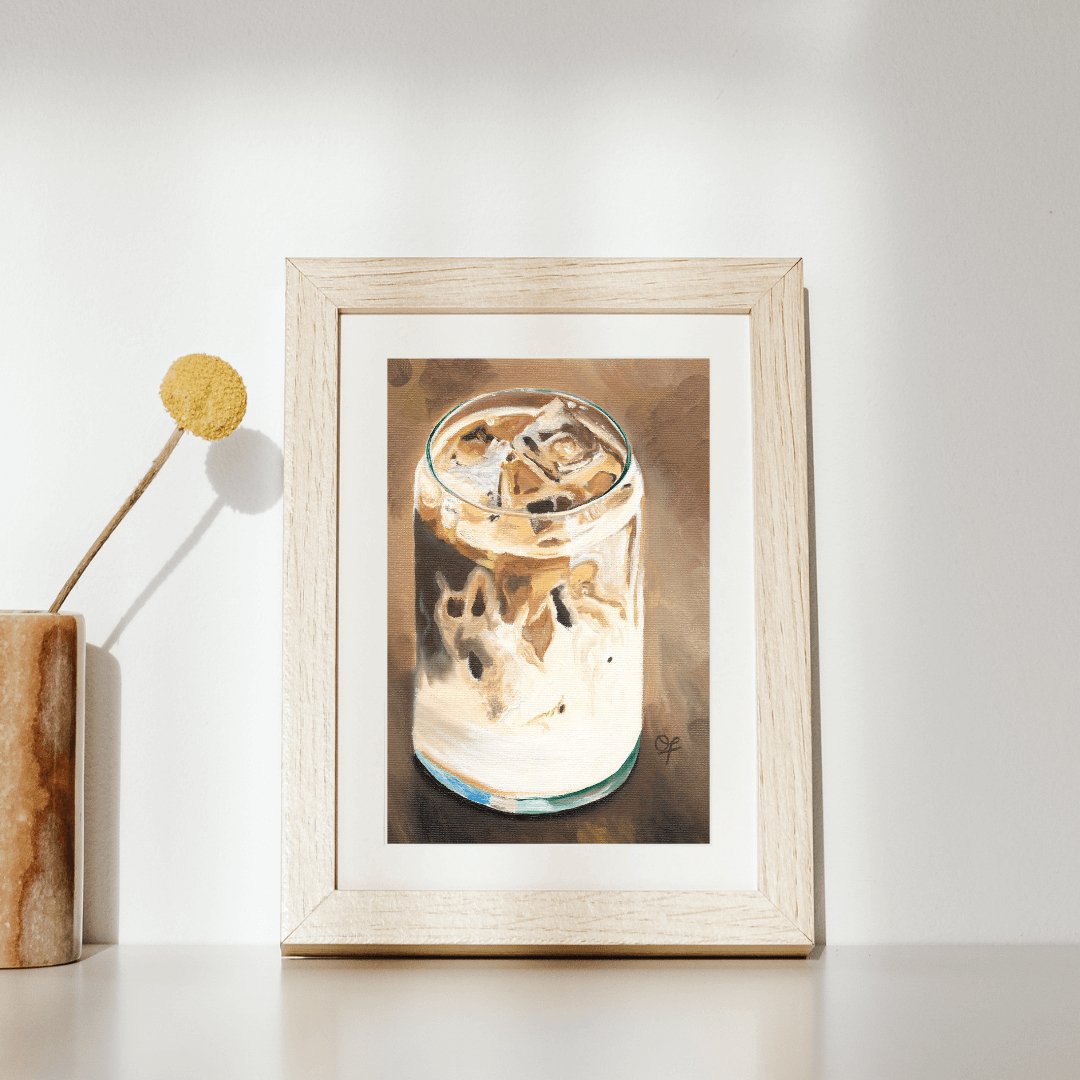 Iced coffee print 8x10 - Olivia Franklin Art