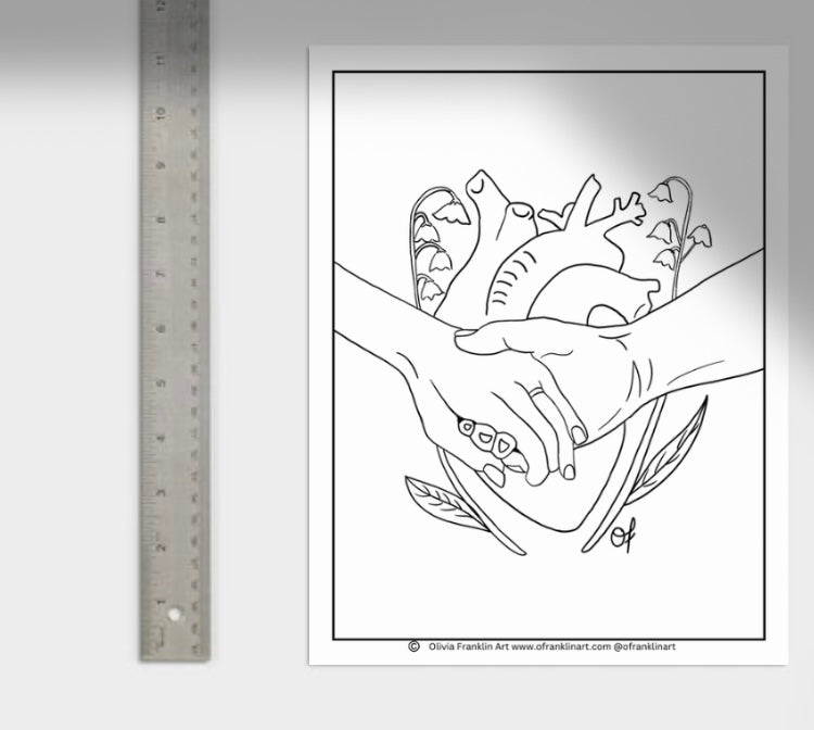 Two as One Coloring Page - Olivia Franklin Art