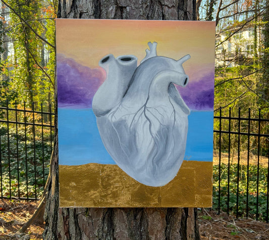 White Heart Original - Olivia Franklin Art